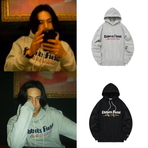 【SEVENTEENミンギュ着用】ベーシックロゴフードグレー 韓国正規品 人気商品 トレーナー スウェット パーカー ジャケット Tシャツ トップス アウター