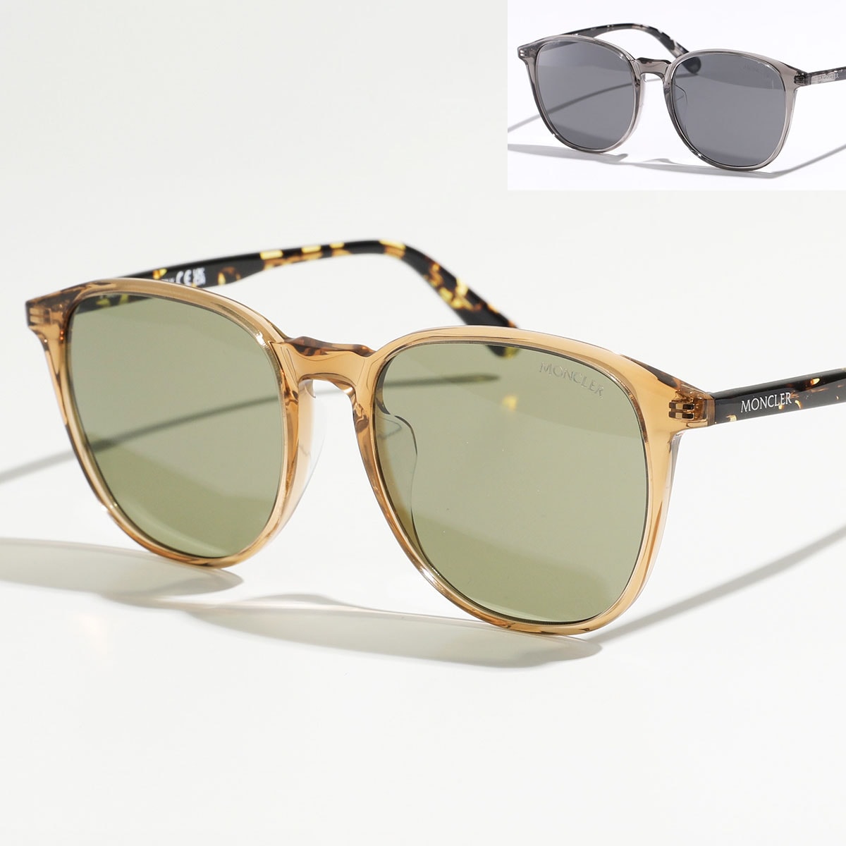 MONCLER モンクレール サングラス ML0189F メンズ ウェリントンシェイプ ロゴ めがね 眼鏡 メガネ アイウェア UVカット アジアンフィット カラー4色