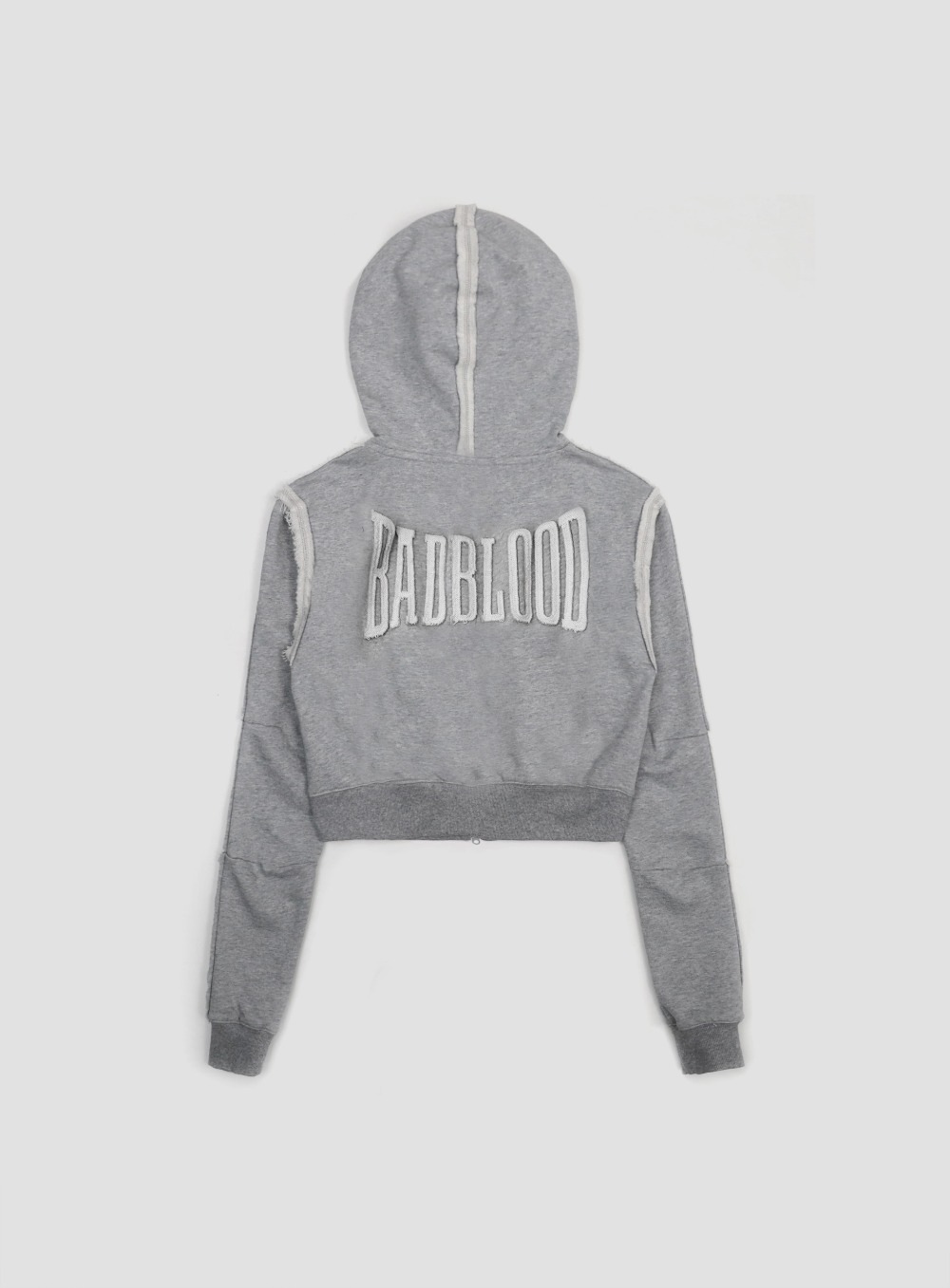 【BADBLOOD】 LOW EDGE HOODIE SLIM FIT : GREY