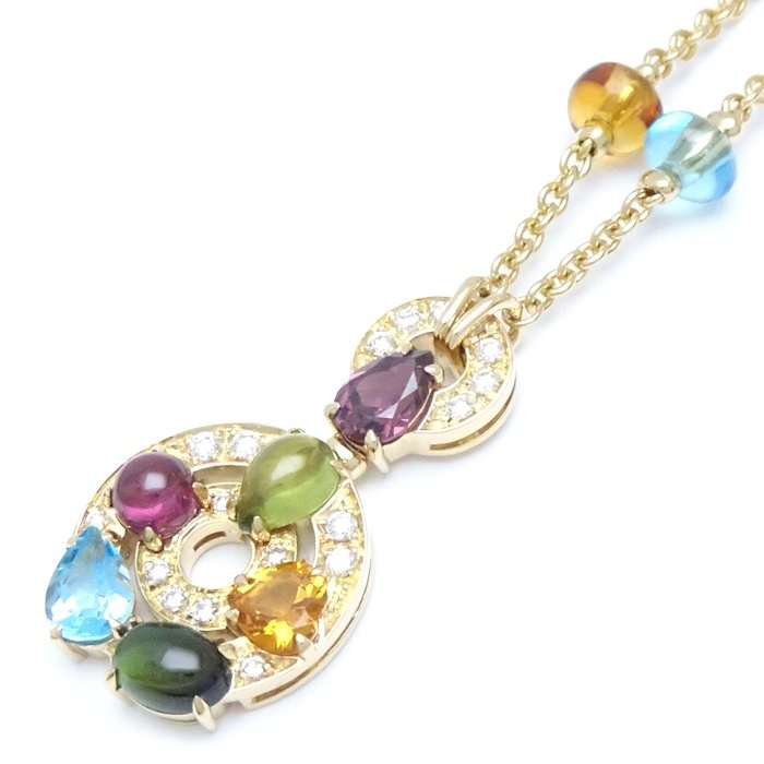 アストラーレ チェルキ ネックレス マルチカラー K18YG イエローゴールド/291928【中古】