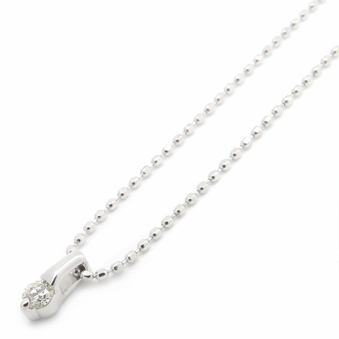 ダイヤモンド ネックレス ダイヤモンド0.05ct K18WG ホワイトゴールド レディース/76468【中古】