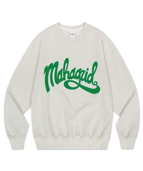 [MAHAGRID] 韓国 人気 ブランド カーブド ロゴ マンツーマンTシャツ(MG2DSMM440A)