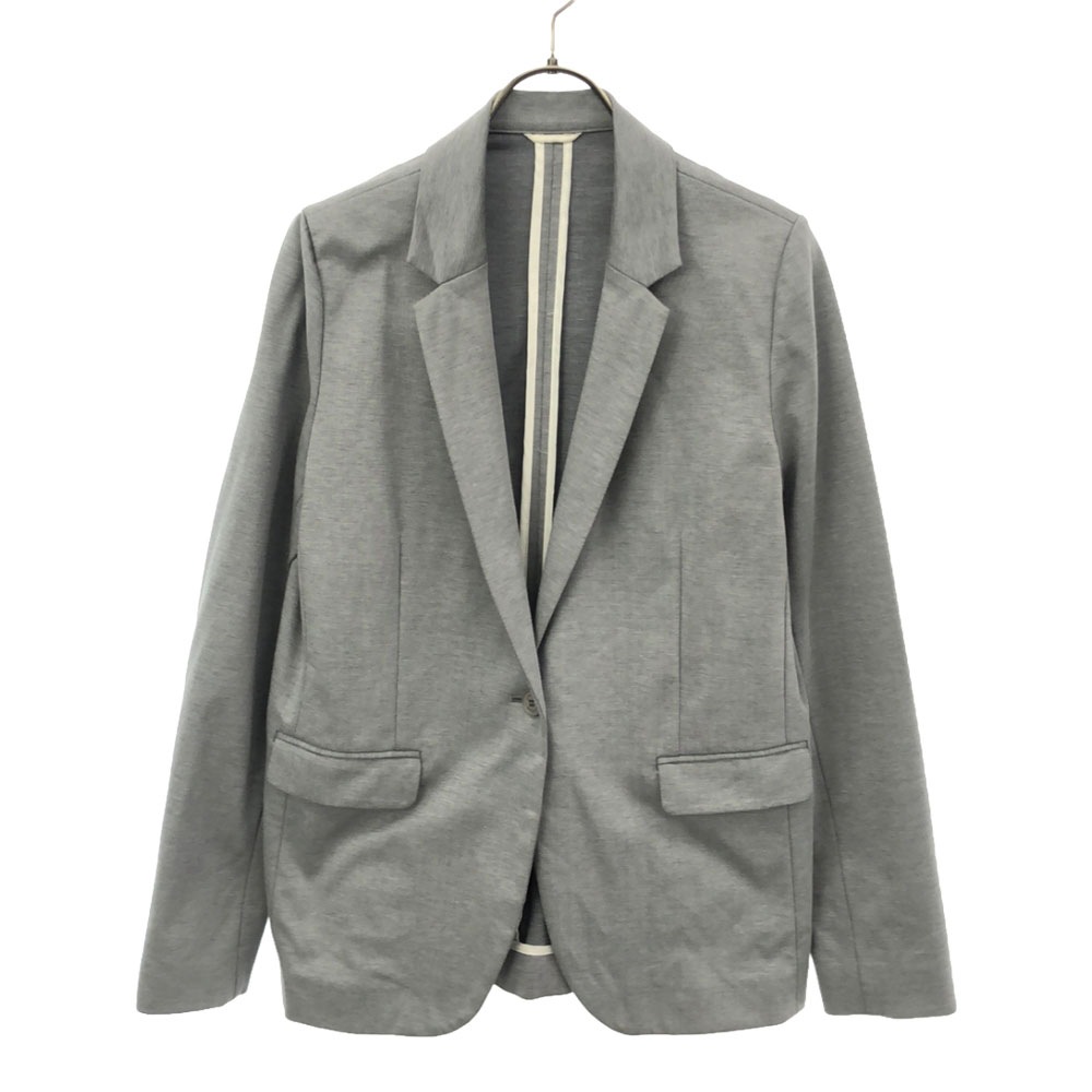 長袖 テーラードジャケット 38 グレー レディース