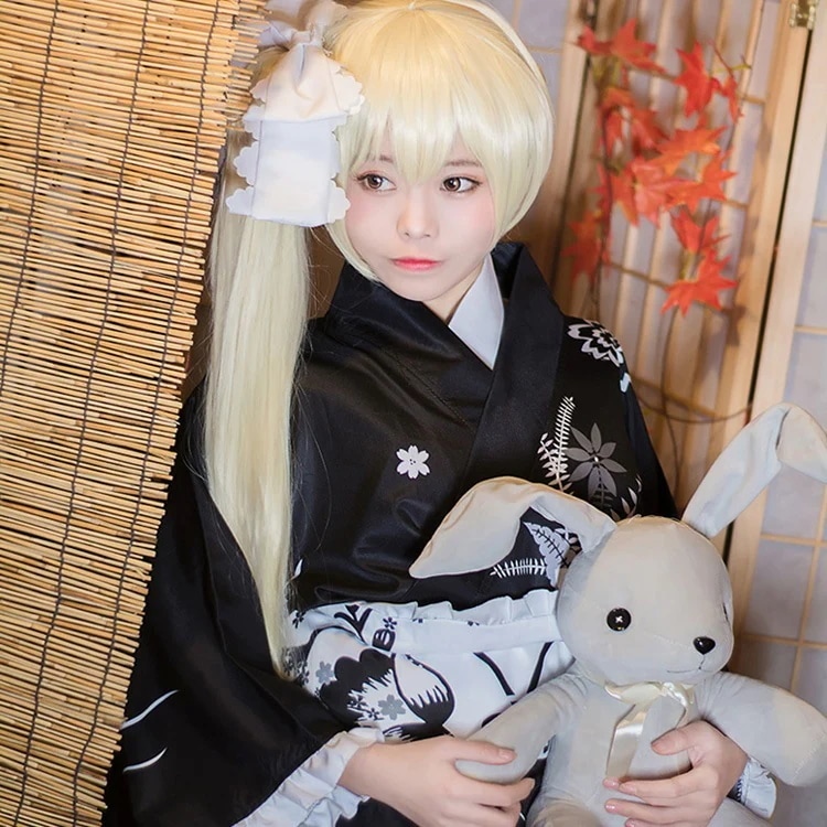 送 料 無 料Ebay漫展穹妹着物浴衣ローリーコスプレ縁空春日野穹