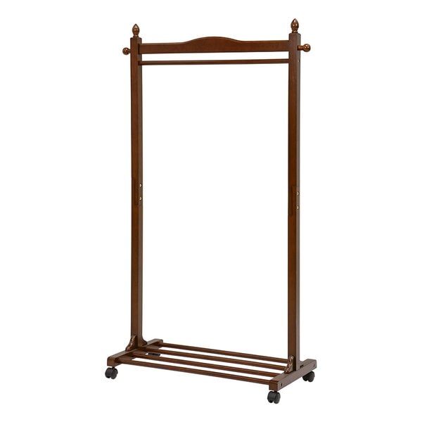 ハンガーラック 幅90×奥行40×高さ154 ブラウン VR-7238BR