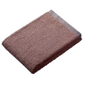 （まとめ）オーミケンシ ボーダー入バスタオル シルクブラウン (×3セット)