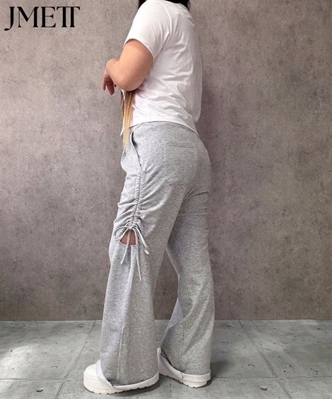 ロングパンツ maryさんコラボ サイドカットアウトシャーリングスウェットパンツ 大きいサイズ有