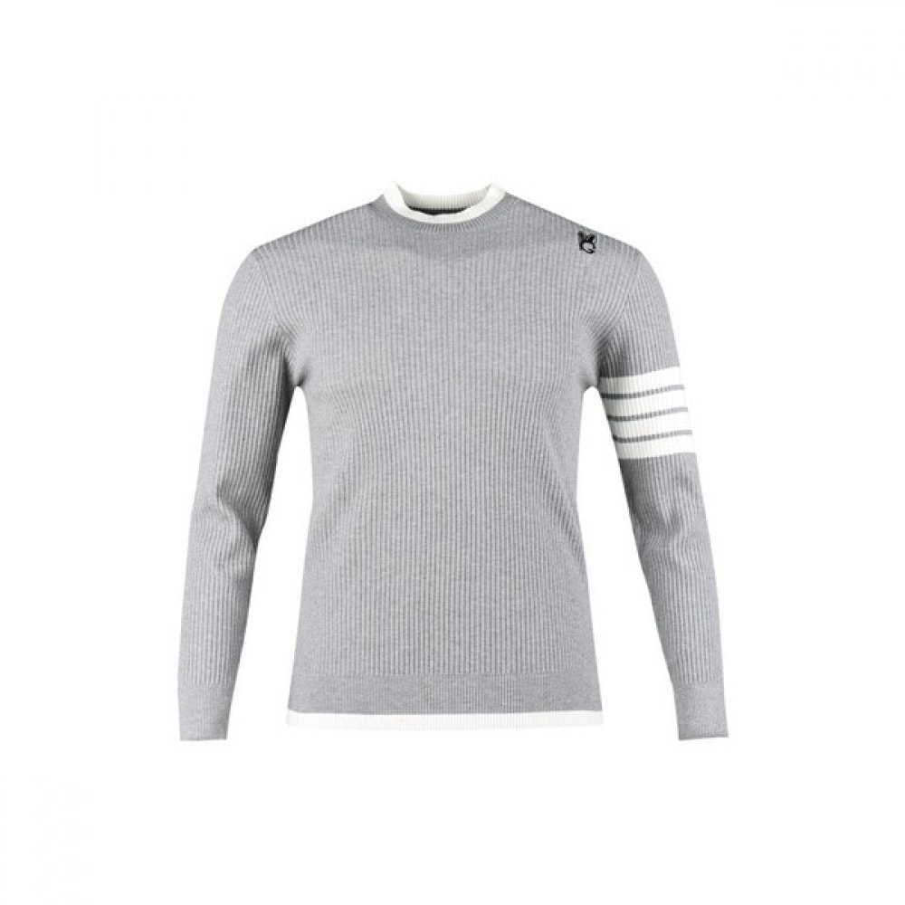 (ラックスゴルフ) ラックスゴルフグリーンクイーンメンズラウンドネック長袖ゴルフニット GQ3A401