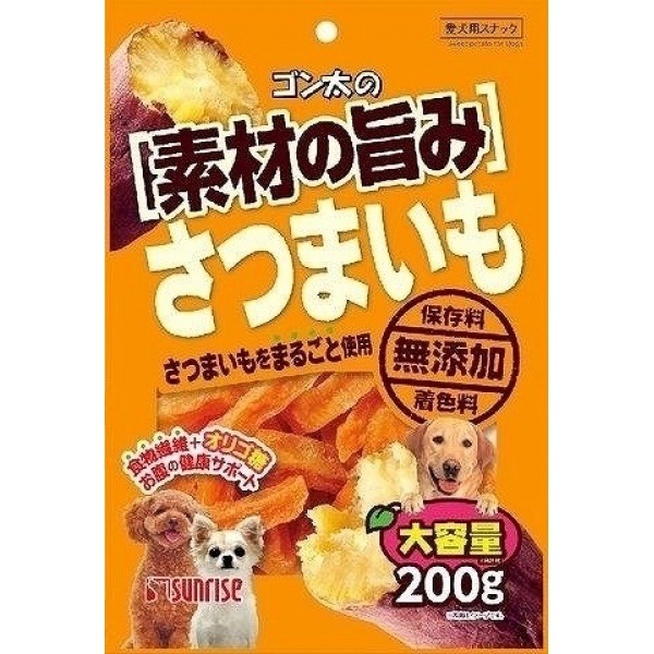 （まとめ買い）ゴン太の素材の旨み さつまいも 200g 犬用おやつ [x18]