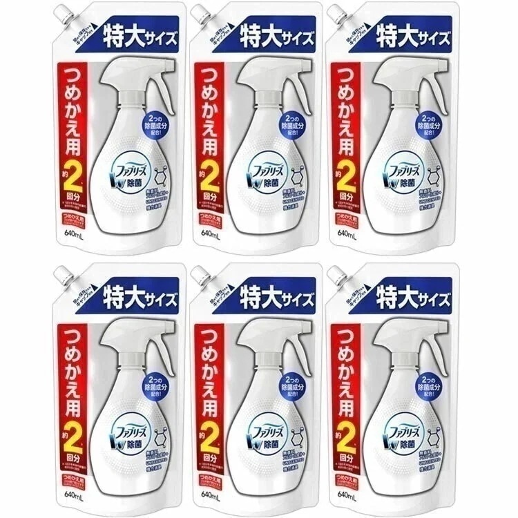 (6個セット)ファブリーズダブル除菌 無香料 アルコール成分プラス 詰替特大 640ml (D) メガ割