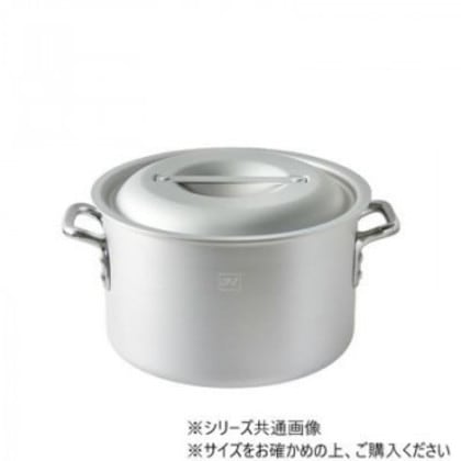 IH対応アルマイト加工アルミ半寸胴鍋(目盛付) 33cm AZIALHZND033