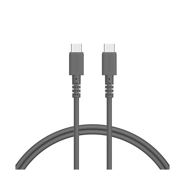 （まとめ） オウルテックMOTTERU C to C シリコンケーブル スモーキーブラック 1m MOT-SCBCCG100-BK 1本 (×3セット)