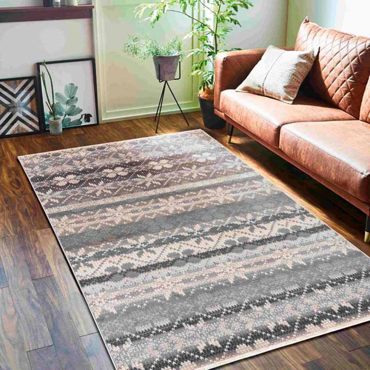 【I】【代引不可】イケヒコ ウィルトンラグ ルチル ベージュ 133×190cm　アクセントラグ 北欧 リビングラグ 2370509【北海道・沖縄・離島不可】 12,396円