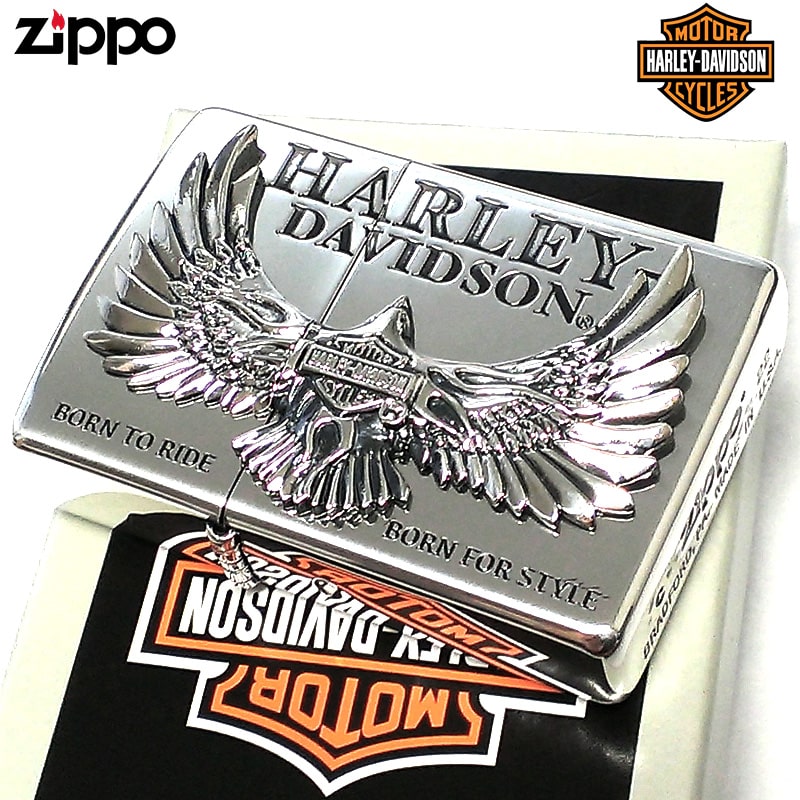 ZIPPO ライター ハーレーダビッドソン ジッポ イーグルメタル アンティークシルバー 両面加工 国内限定モデル 銀 鷲 ZIPPO ライター HARLEY-DAVIDSON ハーレーダビッドソン HDP-78