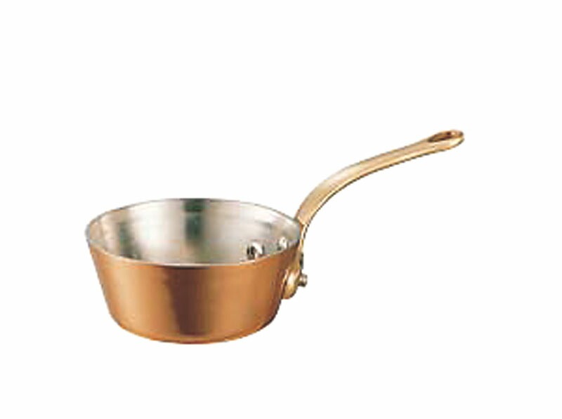 和田助製作所 銅極厚鍋 テーパー 片手鍋 真鍮柄 18cm