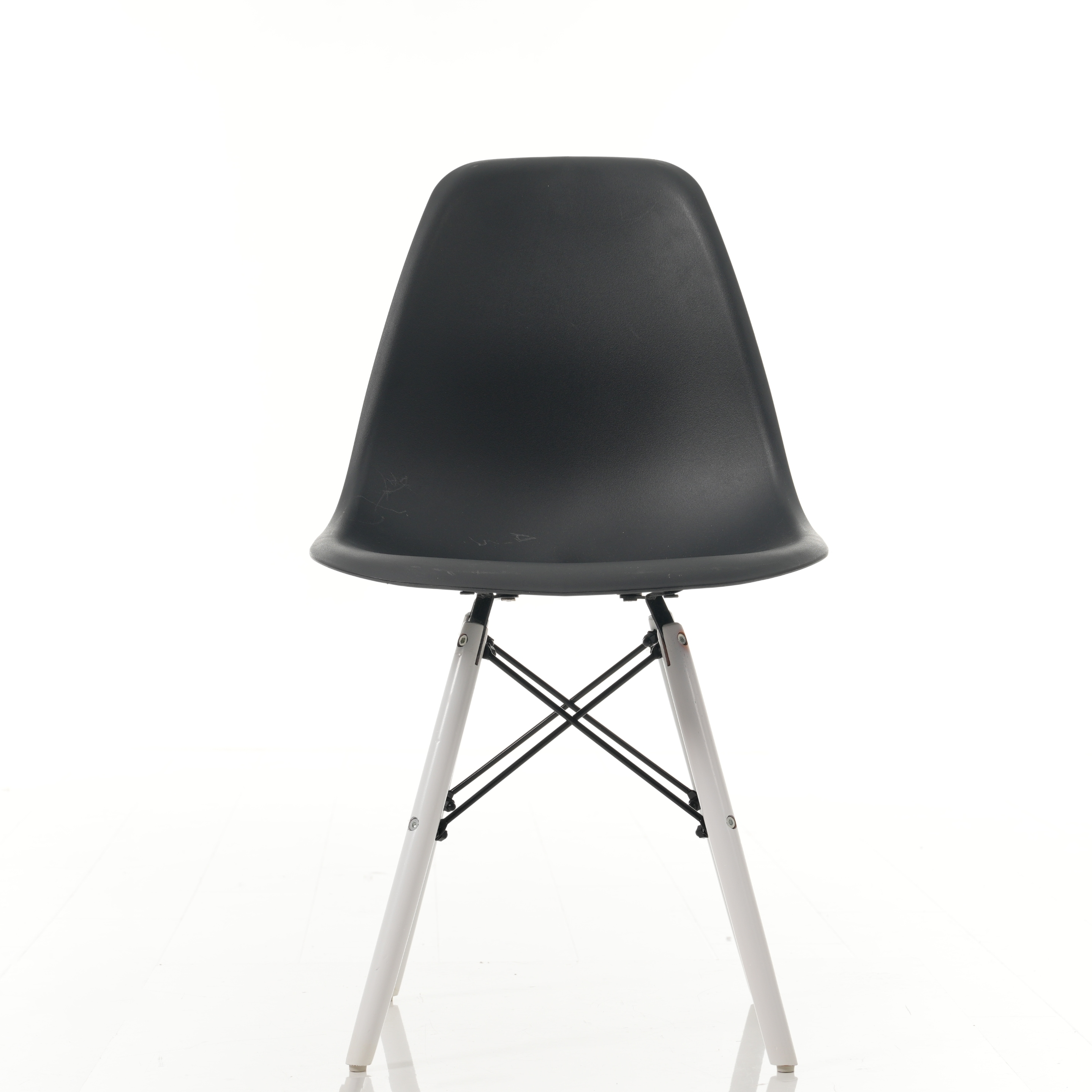【国内発送】1379【4脚セット】【ブラック座面＆ホワイト脚】イームズチェア リプロダクト ダイニングチェア ダイニングチェアー イームズチェア DSW eames イームズ チェアー DSW イーム
