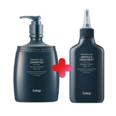 [セット] シャンプー 300ml +トリートメント150ml(抜け毛/かゆみ減少)[細い毛髪/脂性頭皮おすすめ] ソルラップ ヘア ボリューム アンプル トリートメント150ml(4種臨床完了