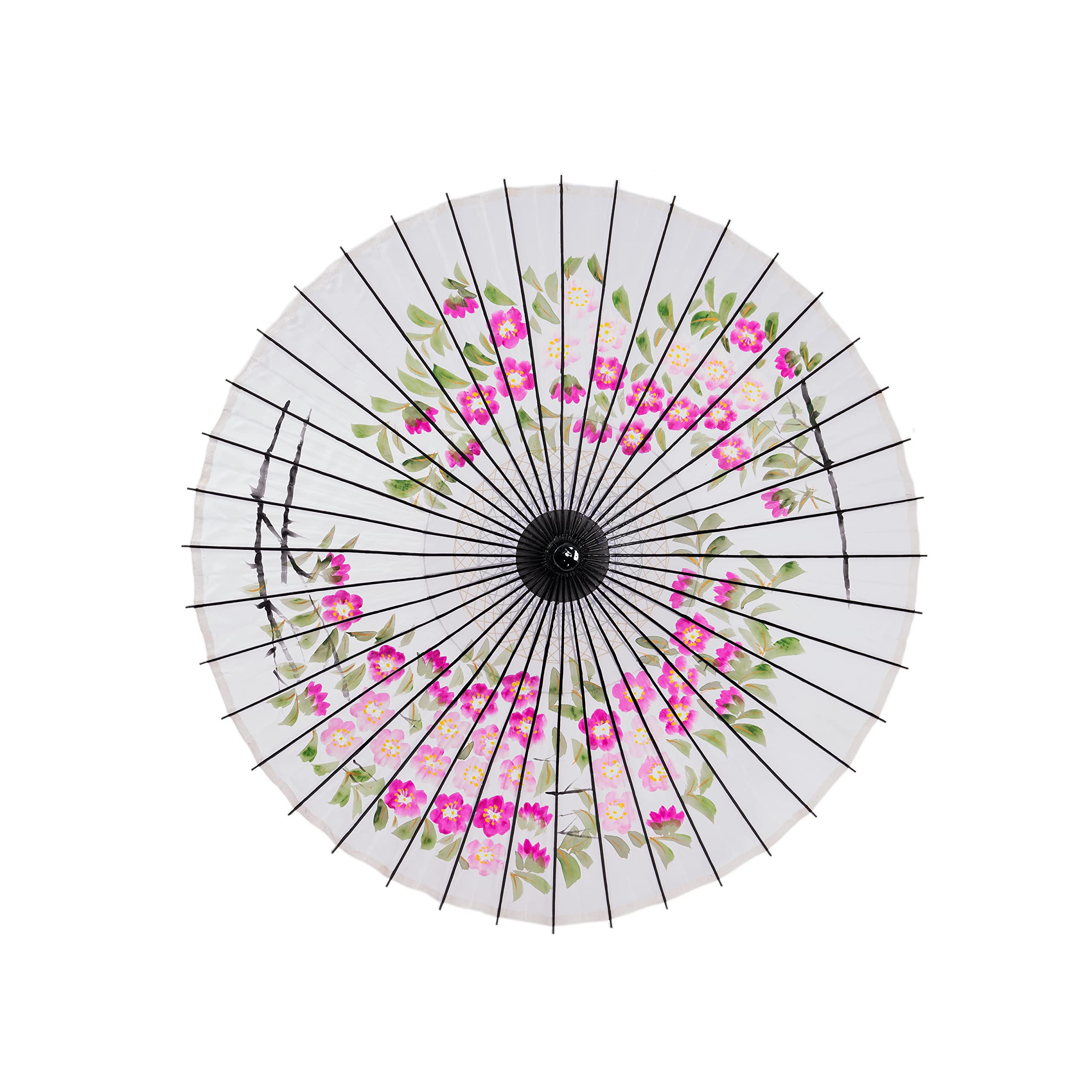 山本竹細工屋 （YAMAMOTOTAKIZAYIKUYA) 和傘 絹傘 桜絵 継柄 踊り傘 1尺6寸