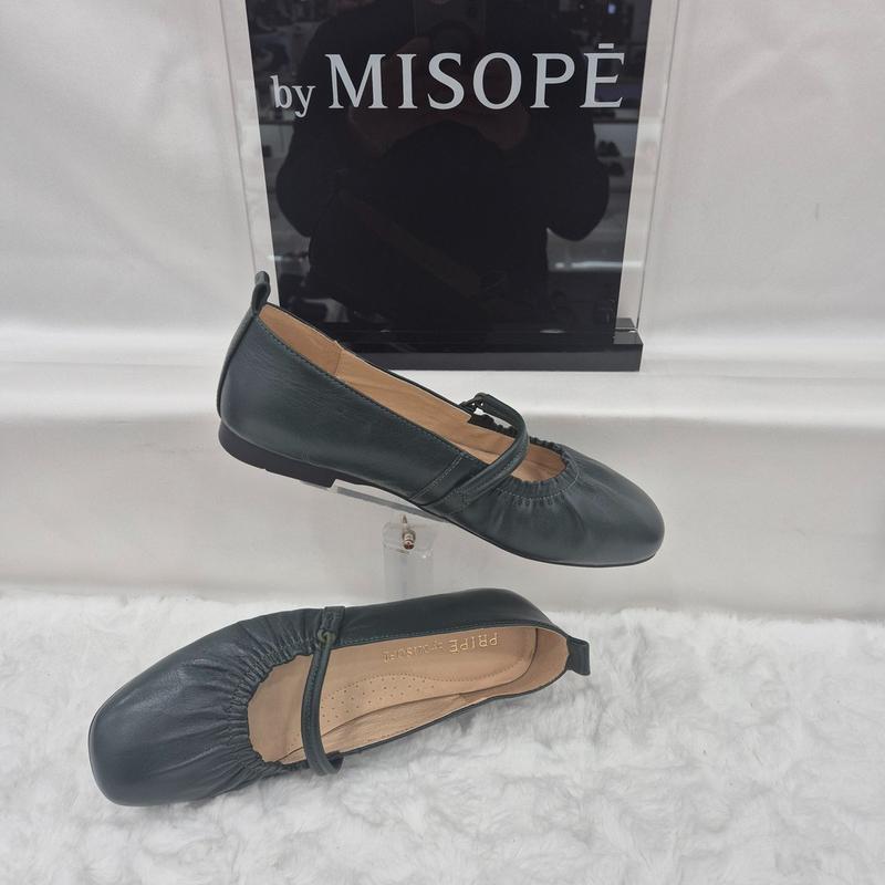 By 女性 バンディング メリージェーン フラット 112HT435SI010 DGREEN 2 JJ