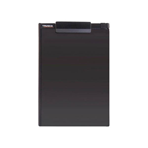 （まとめ） TRUSCOペンホルダー付クリップボード A4縦 黒 TCB-A4E-BK 1個 30セット