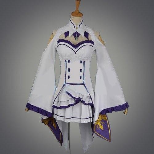 Re:ゼロから始める異世界生活 エミリア風 コスプレ衣装 イベント 演出服 変装 二次会 COS Cosplay-127