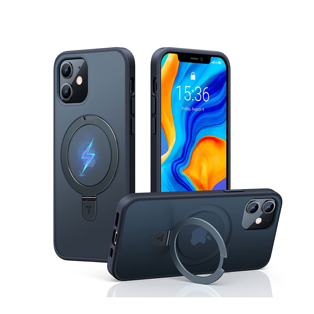 【ガラスフィルム同梱】 UPRO Ostand Matte Case iPhone12 12pro 12promax 半透明 耐衝撃 保護 画面保護ガラス 液晶保護 米軍MIL規