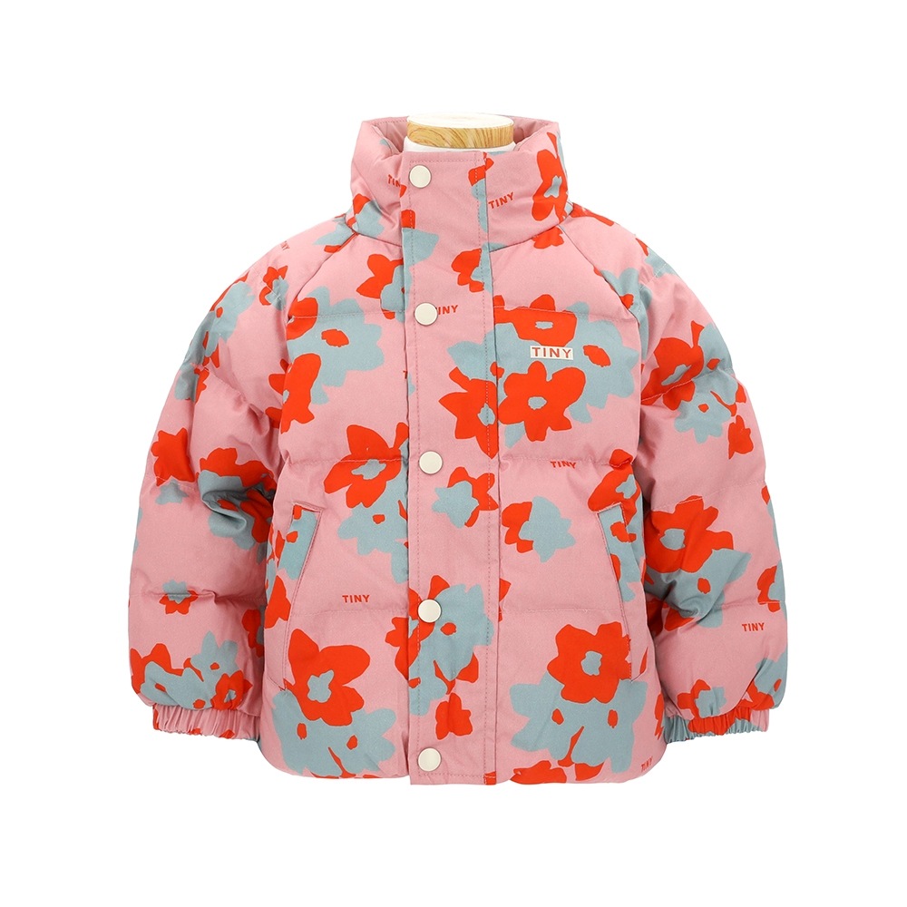 タイニーコットン AW24-302 P17 (フラワーショートパッド入りジャケット) フラワーショートパッド入りキッズジャケット