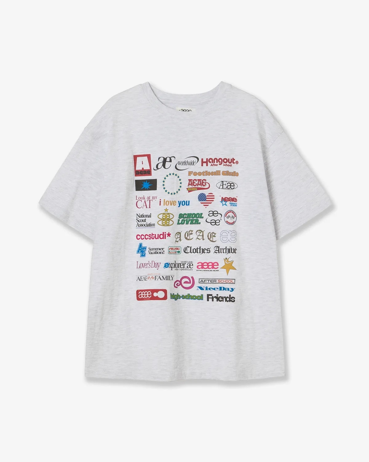 aeae sticker Tシャツ Qoo10 aeae STICKER T-SHIRTS ロゴ