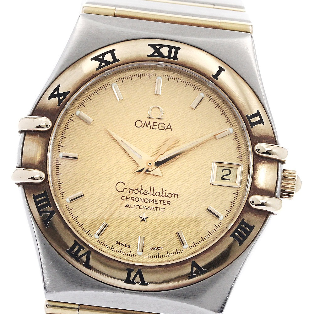 オメガ OMEGA 1202.10 コンステレーション YGコンビ フルバー 自動巻き メンズ 保証書付き_902120【中古】