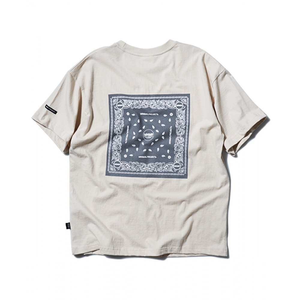 MINIMALPROJECT ペイズリーオーバーフィット半袖Tシャツ MST128 [BEIGE]