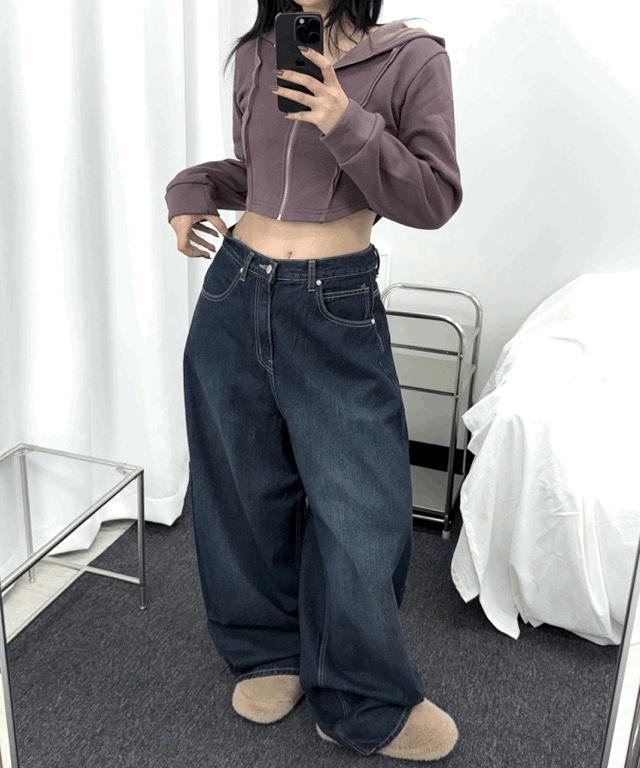 デニム・ジーパン EZKATON SMOKE WIDE DENIM PANTS NA20 EZKATON SMOKE WIDE DENIM PANTS NA20 (EZKATON/デニム