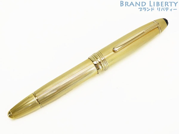 激レア新品同様モンブランマイスターシュテュックソリテールルグラン万年筆1464ウエーブ波柄ゴールドプレーテッド18KAU750