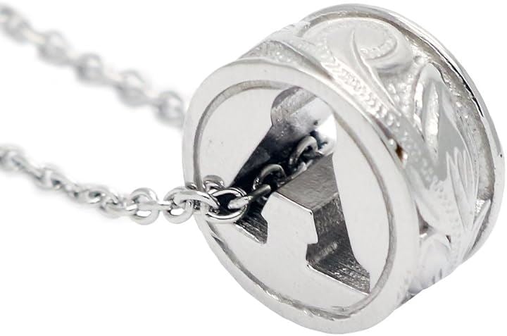 アクセサリーショップ サージカルステンレス イニシャル ペンダントネックレス ハワイアンジュエリー レディース アルファベット( シルバー)