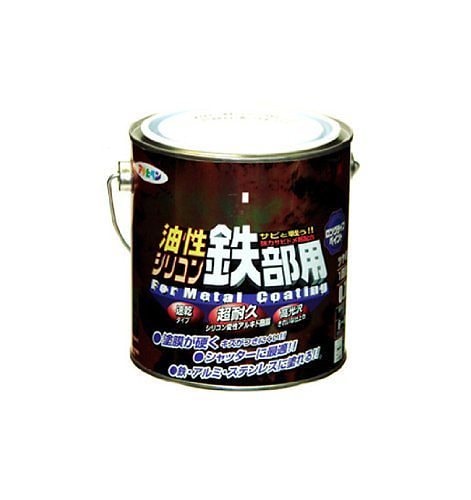（まとめ買い）油性シリコン鉄部用 0.7L ミルキーホワイト [x3缶セット]