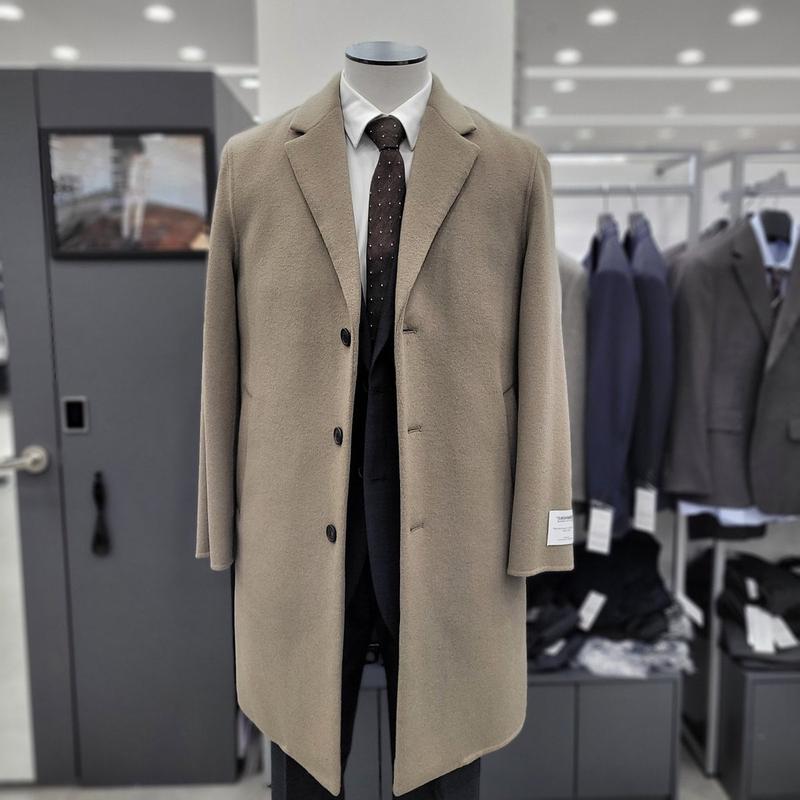 ガチョウの羽毛ベスト着脱式チェスターコート1