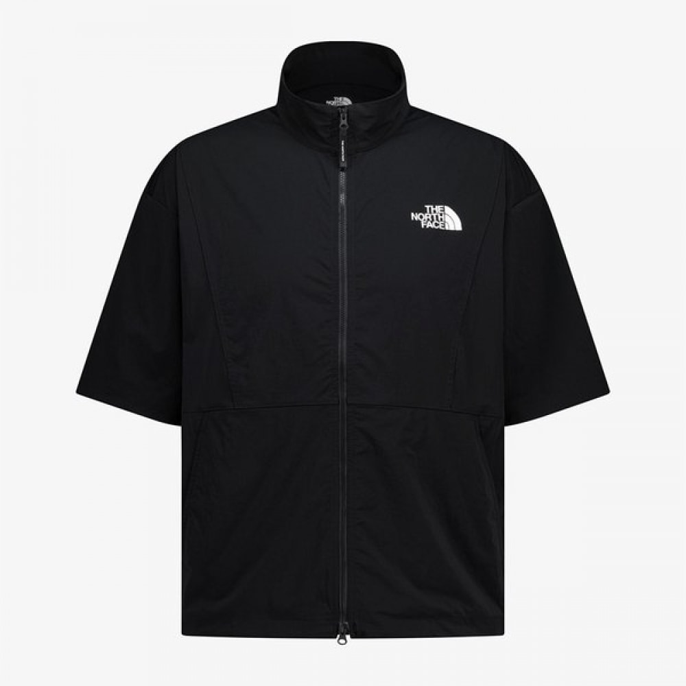 ノースフェイス ホワイトラベル アイラ 半袖 ジップアップ BLACK NT7KR01J