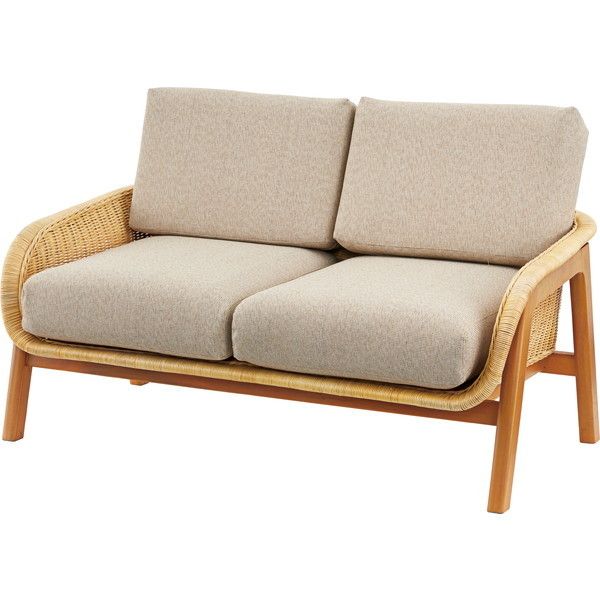 NRS-503 ソファ 2人掛 ナチュラル メーカー直送