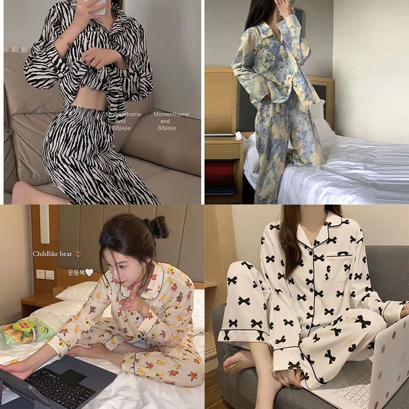 春の新しいパジャマレディーストップスボトムスパジャマプラスサイズ/ホームウェア/さまざまなスタイル