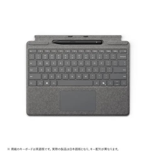 Microsoft 8X6-00232 Surface Pro キーボード（ペン収納付き／スリム ペン付き） タイプ カバー プラチナ