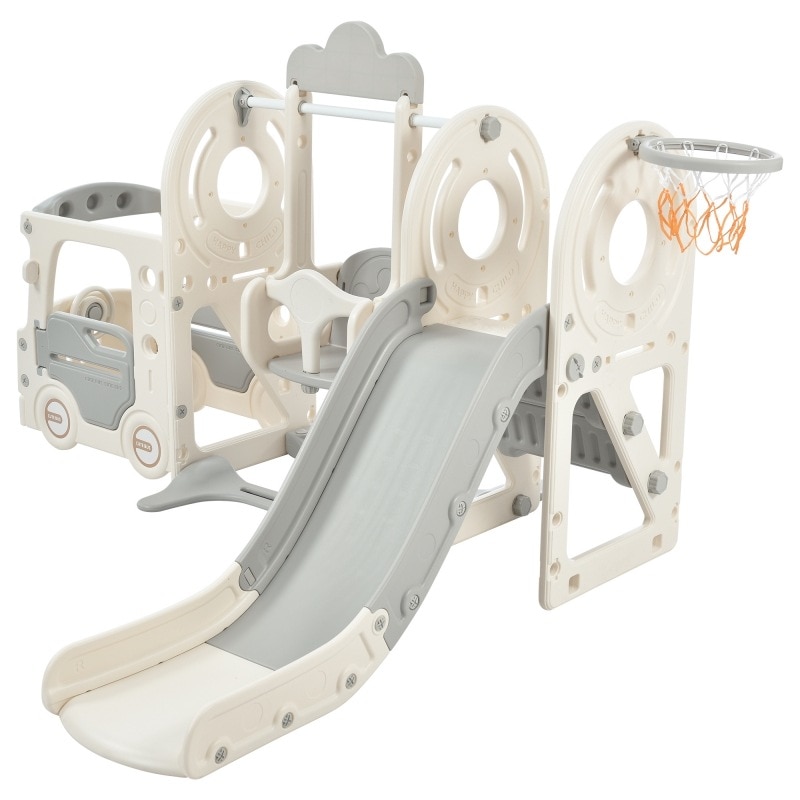 バス滑り台 すべり台 ブランコ スイング 大型遊具 すべりだい スライダー 室内 遊具 キッズ キッズパーク 子供 バスケットゴール 子供 誕生日プレゼント クリスマスプレゼント