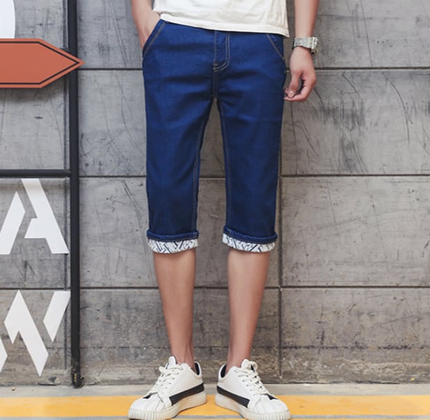 ボトムス パンツ ズボン スリムパンツ ジーンズデニム Gパン ショート 膝下 7分丈 ミディアム丈 スリム タイト 細身 ブルーデニム シンプル カジュアル 大人 上品 無地 裏地柄 春 夏 秋