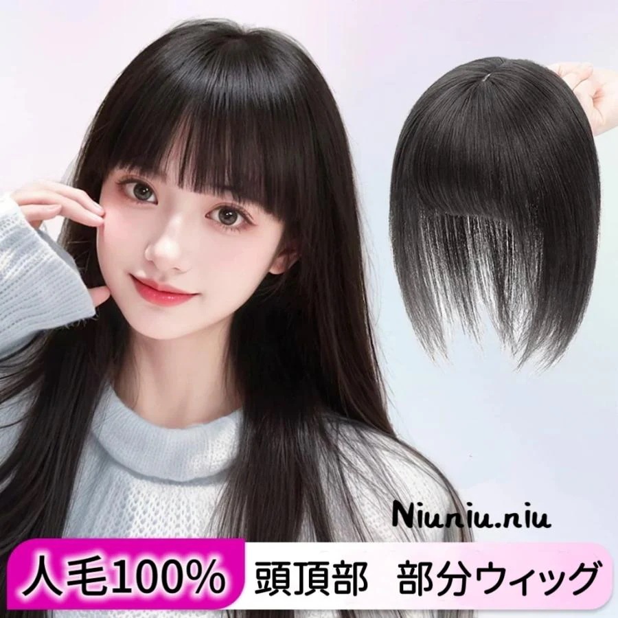 人毛100％ 部分ウィッグ 自然 20cm 医療用 ボブ ヘアピース トップピース レディース 女性頭頂部 つむじ 分け目 白髪隠し 母の日 贈り物 プレゼント