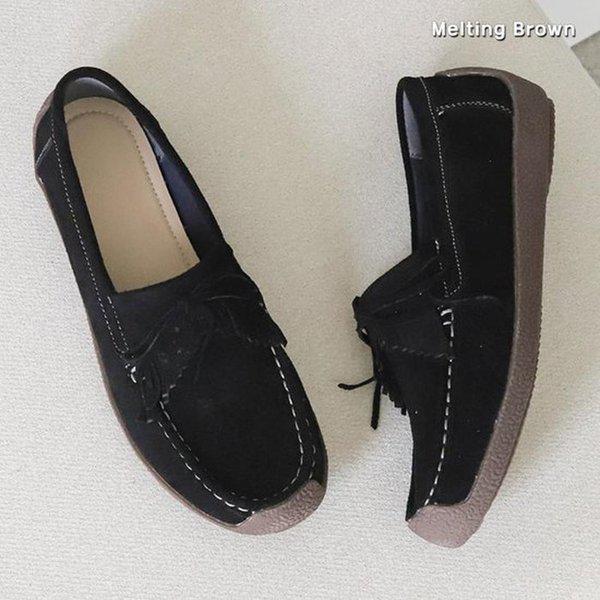 女性スエードローファー 秋の靴 SS59
