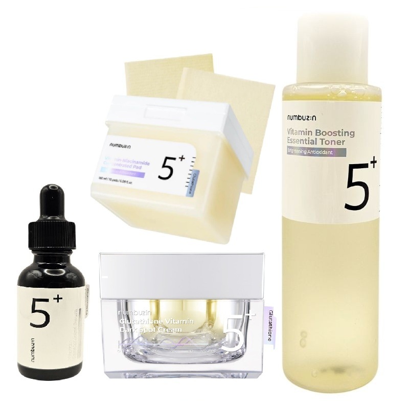 【正規品】 5番 4種美白セット/トナー+アンプル+クリーム+フィルムパッドセット/みずみずしく色づいた白い肌 7,370円