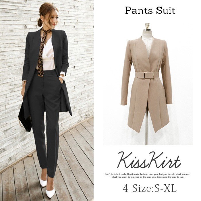ファッションの おしゃれ オフィス 結婚式 上下 30代 入園式 パンツスーツ 卒業式 セットアップ レディース 黒 フォーマル セレモニー 通勤 スーツ スーツジャケット パンツスーツ サイズ M Qualitygb Do