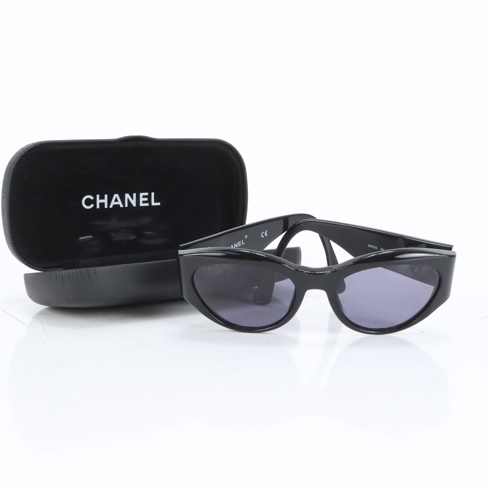 極美品 ココマーク 眼鏡 アイウェア 04152 サングラス ブラック 黒 レディース RCE CQ34-10 中古