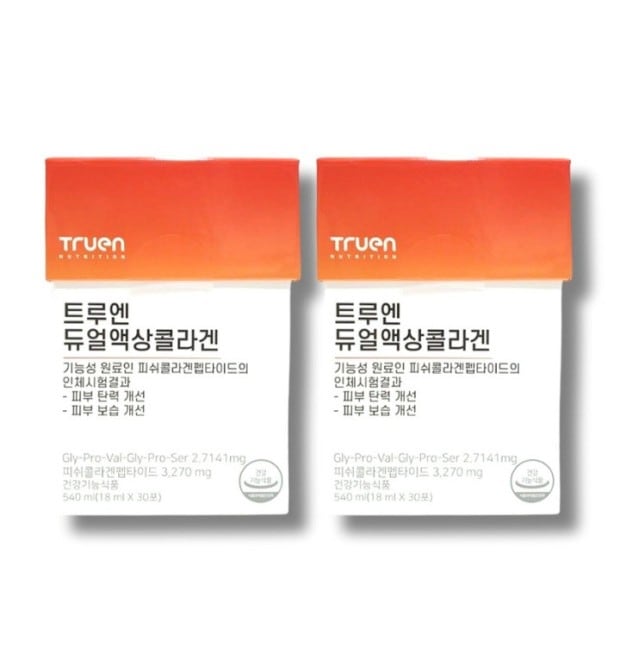 [1+1] トゥルエン デュアル液状コラーゲン(18ml x 30P) 1ヶ月分 肌の弾力,保湿 韓国食品 /TRUEN