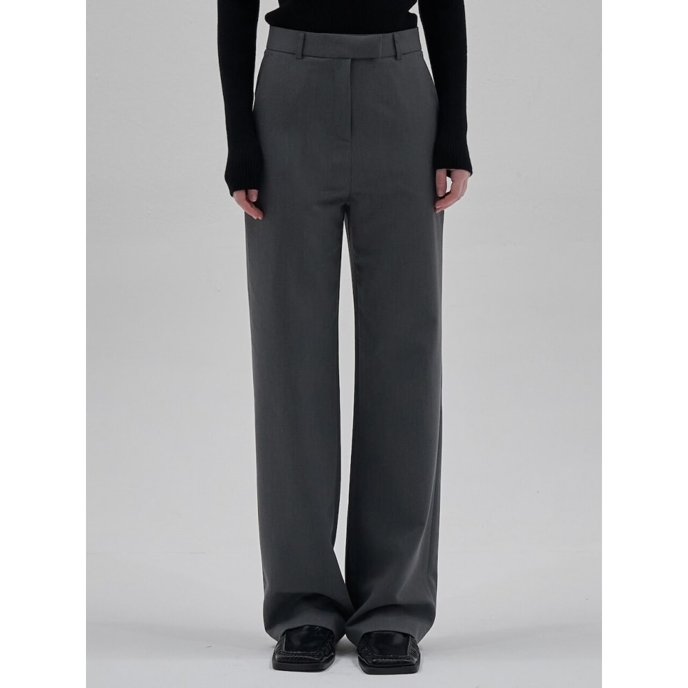 ELLIOTI クラッシーワイドスラックスチャコール