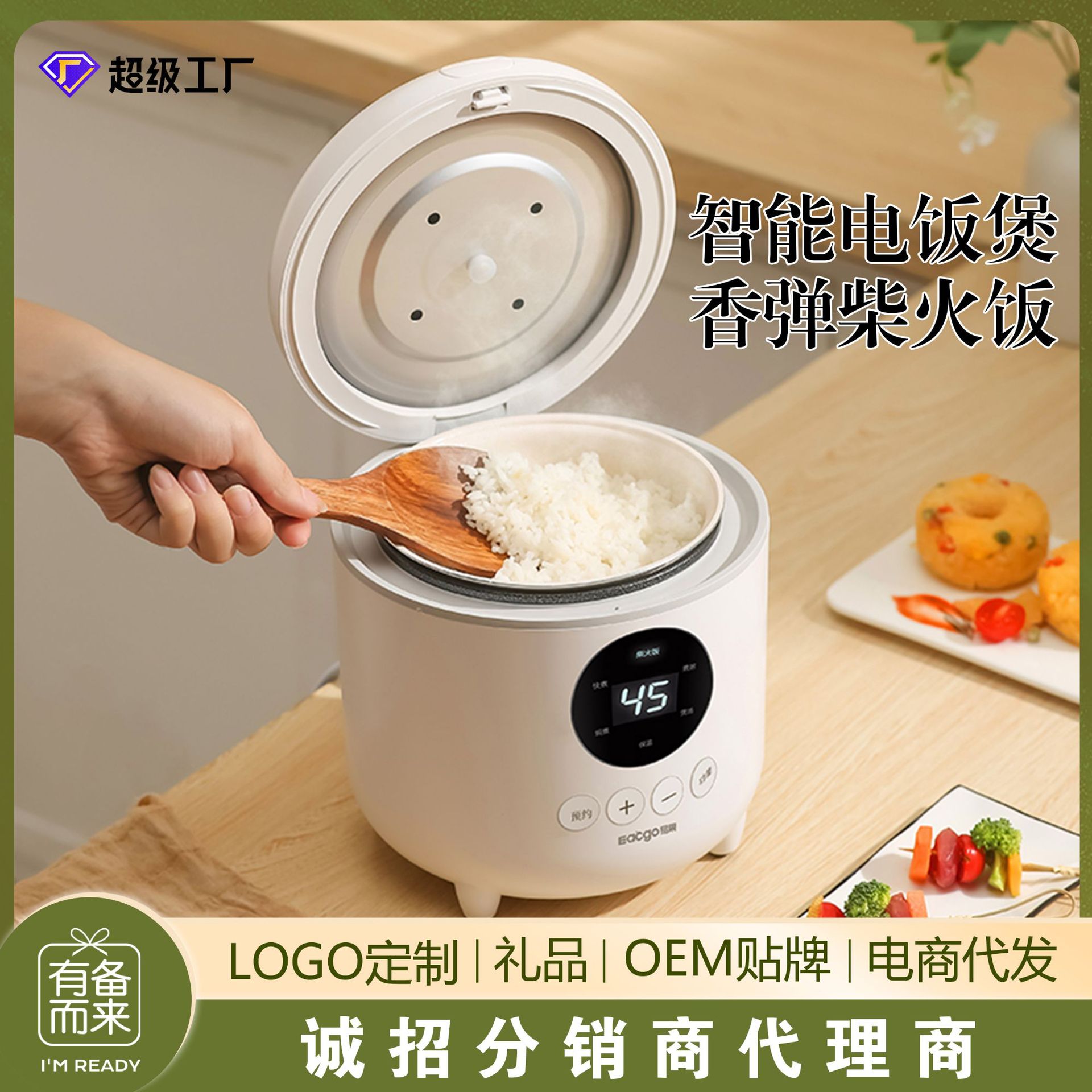 1～3人用ミニ炊飯器 家庭用多機能炊飯器 小型3～4人用 炊飯器 自動炊飯器リジェント予約