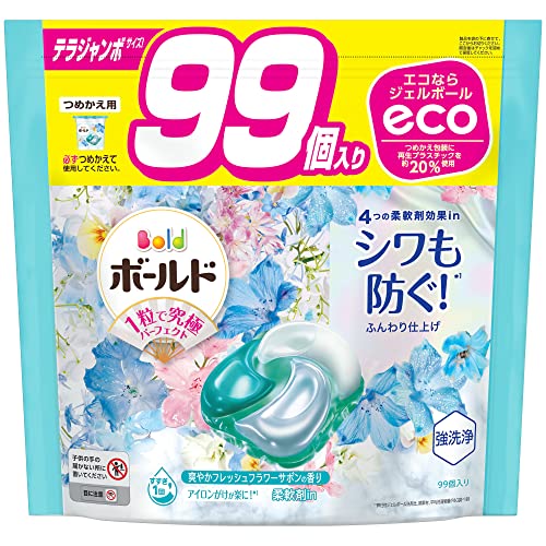 ボールド ジェルボール 4D 洗濯洗剤 フレッシュフラワーサボン 詰め替え 99個[大容量]